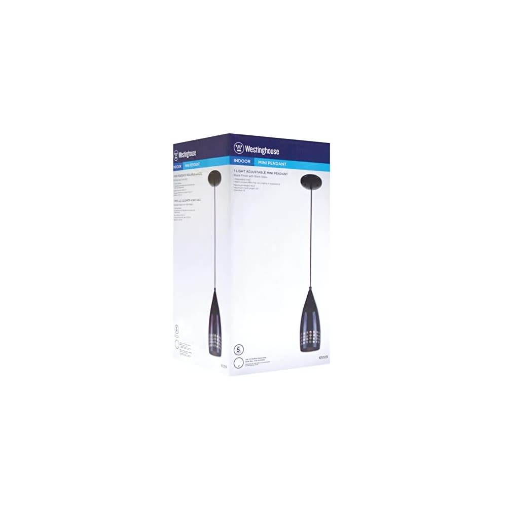 Westinghouse 60W Black Percy Indoor Adjustable Mini Pendant - Ascmtools