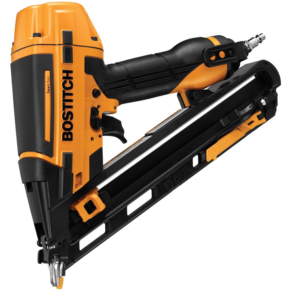 Bostitch Smart Point 15 Gauge DA Style Angle Finish Nailer Kit - Ascmtools