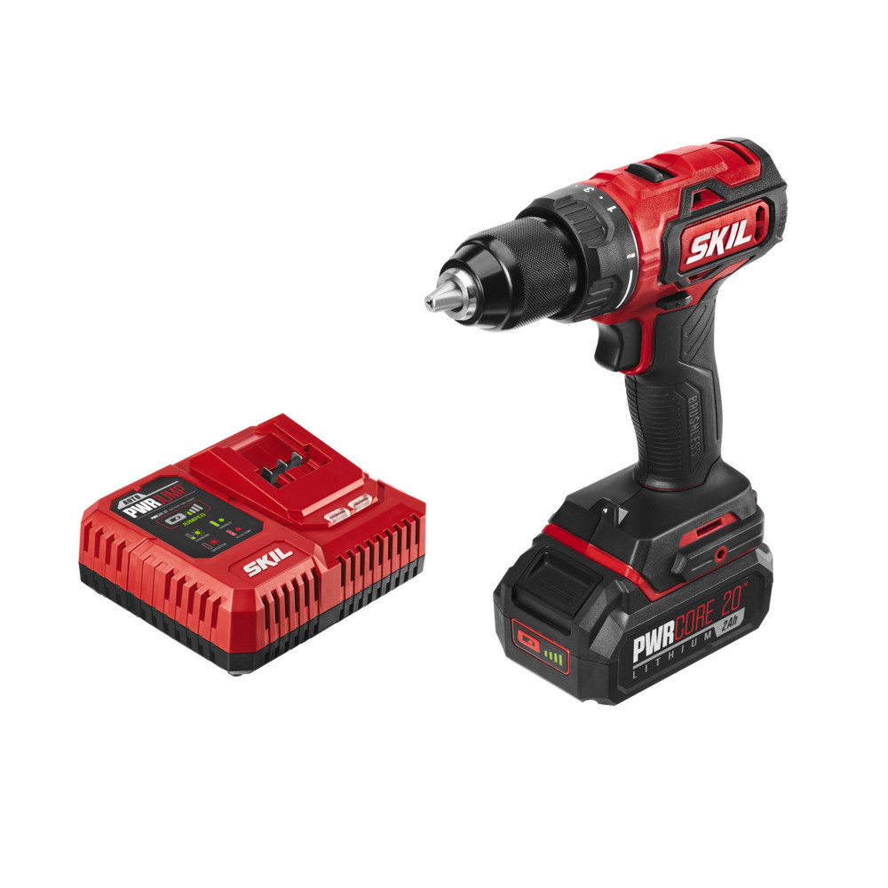 SKIL PWRCORE 20 Brushless 20V 1/2″ Drill Driver Kit - Ascmtools