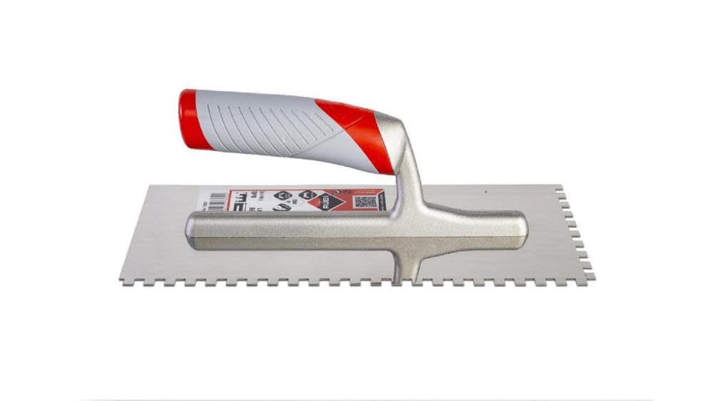 Rubi Tools Stainless Steel Notched Trowel 11 In. 1/4 In. x 1/4 In. - Ascmtools