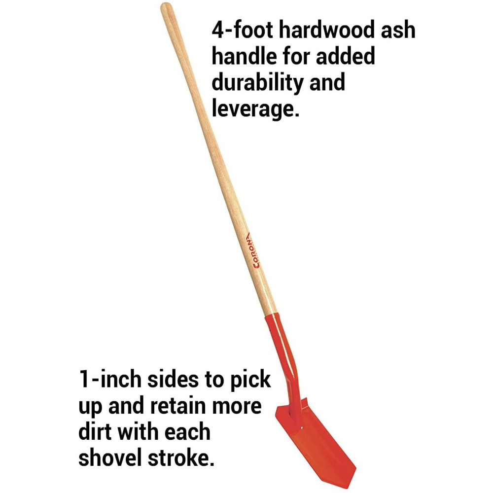 Corona Trench Shovel 4″ Steel V-Shaped General Purpose - Ascmtools