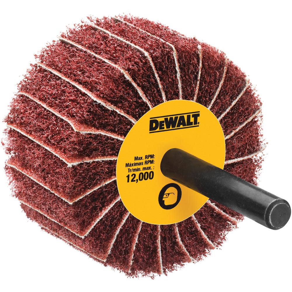 DEWALT 2″ x 1″ x 1/4″ 60 g Finishing Flap Wheel - Ascmtools