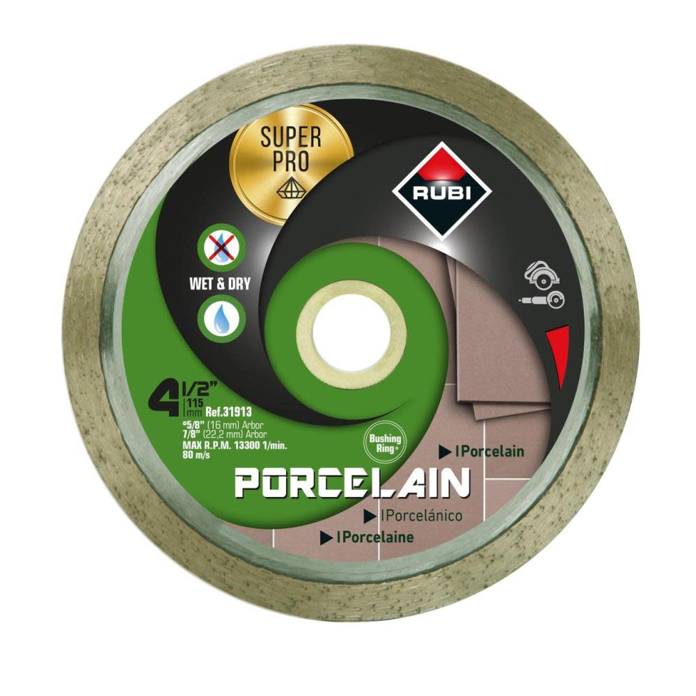 Rubi Tools 4-1/2 In. Diamond Premium Porcelain Blade - Ascmtools