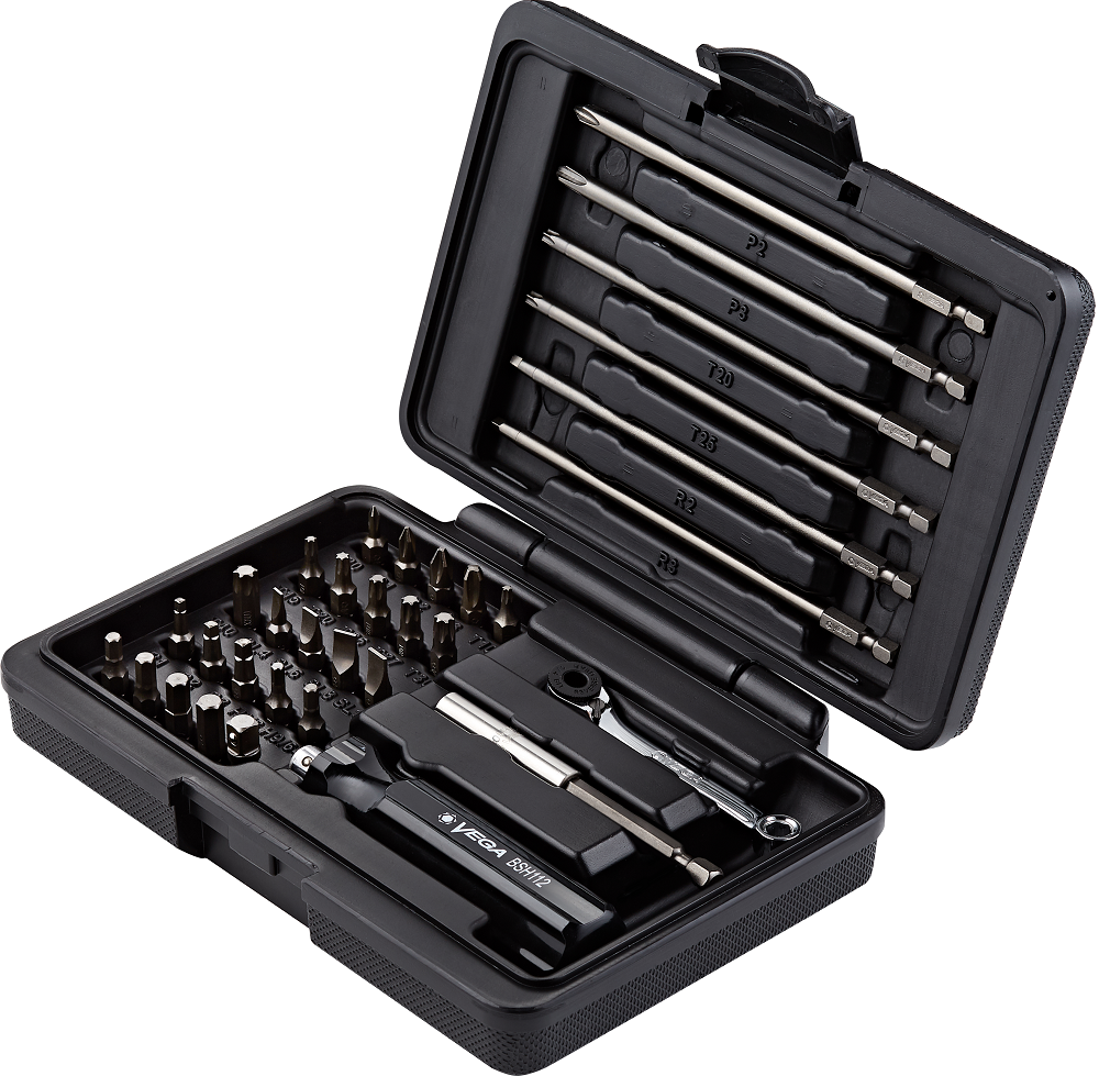 Vega Bit & Hand Driver Set with Ratchet 34pc - Ascmtools
