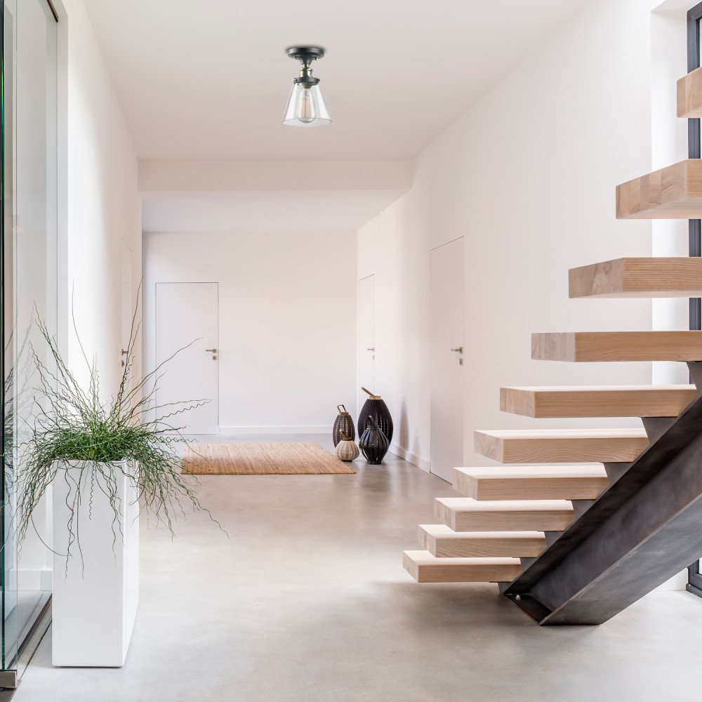 Globe Electric Jackson Flush Mount Light 1 Light Dark Bronze - Ascmtools