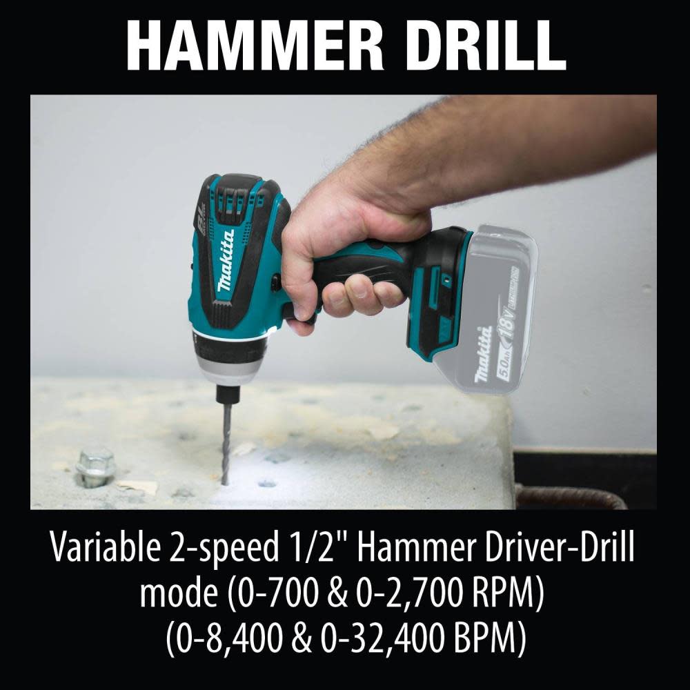 Makita 18V LXT Hybrid Impact Hammer Driver Drill Bare Tool - Ascmtools