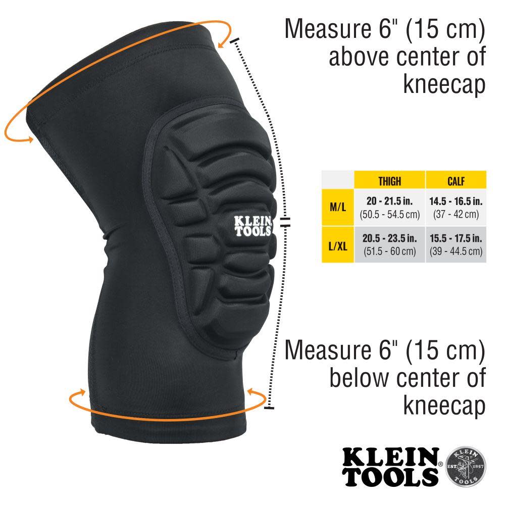 Klein Tools Lightweight Knee Pad Sleeves M/L - Ascmtools