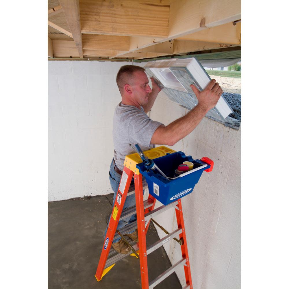 Werner Job Bucket for Select Stepladders Increases Storage Space On Top Of Stepladder. - Ascmtools