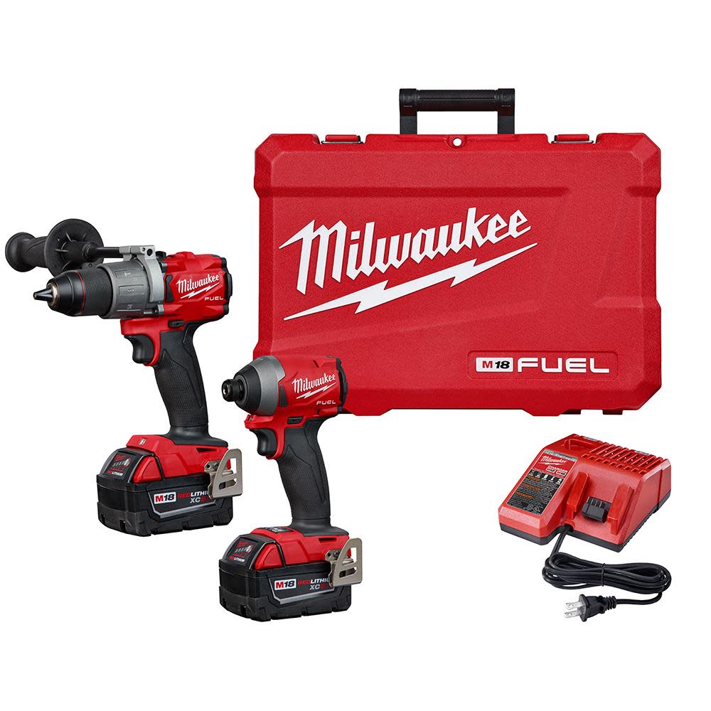 Milwaukee M18 FUEL 2-Tool Hammer Drill/Impact Driver Combo Kit - Ascmtools