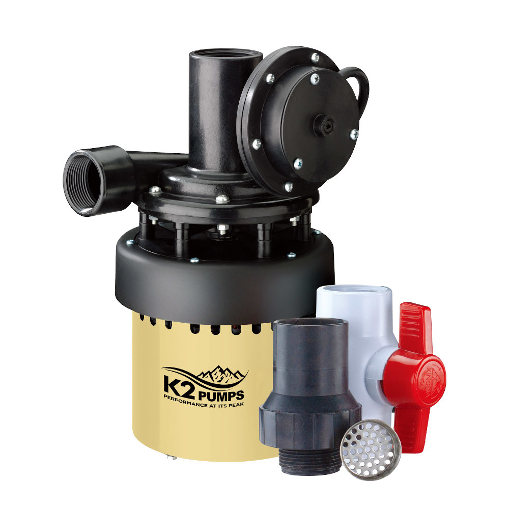 K2 Pumps 1/3 HP Compact Utility Sink Pump System - Ascmtools