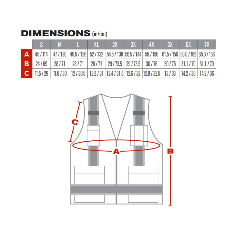 Protective Industrial Products ANSI R2 Two Tone Surveyors Vest Hi Vis Yellow Large - Ascmtools