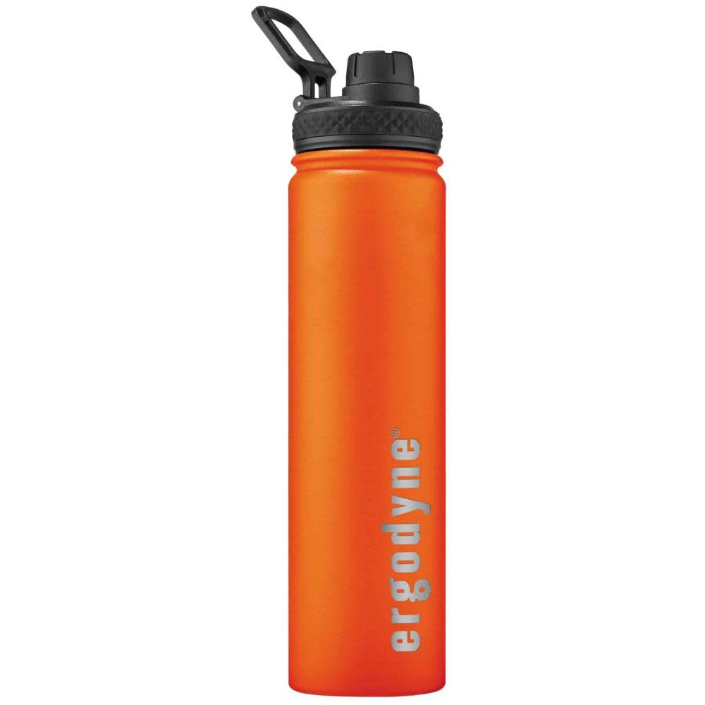 Ergodyne Chill Its 5152 Water Bottle 750 ml Orange Insulated Stainless Steel - Ascmtools