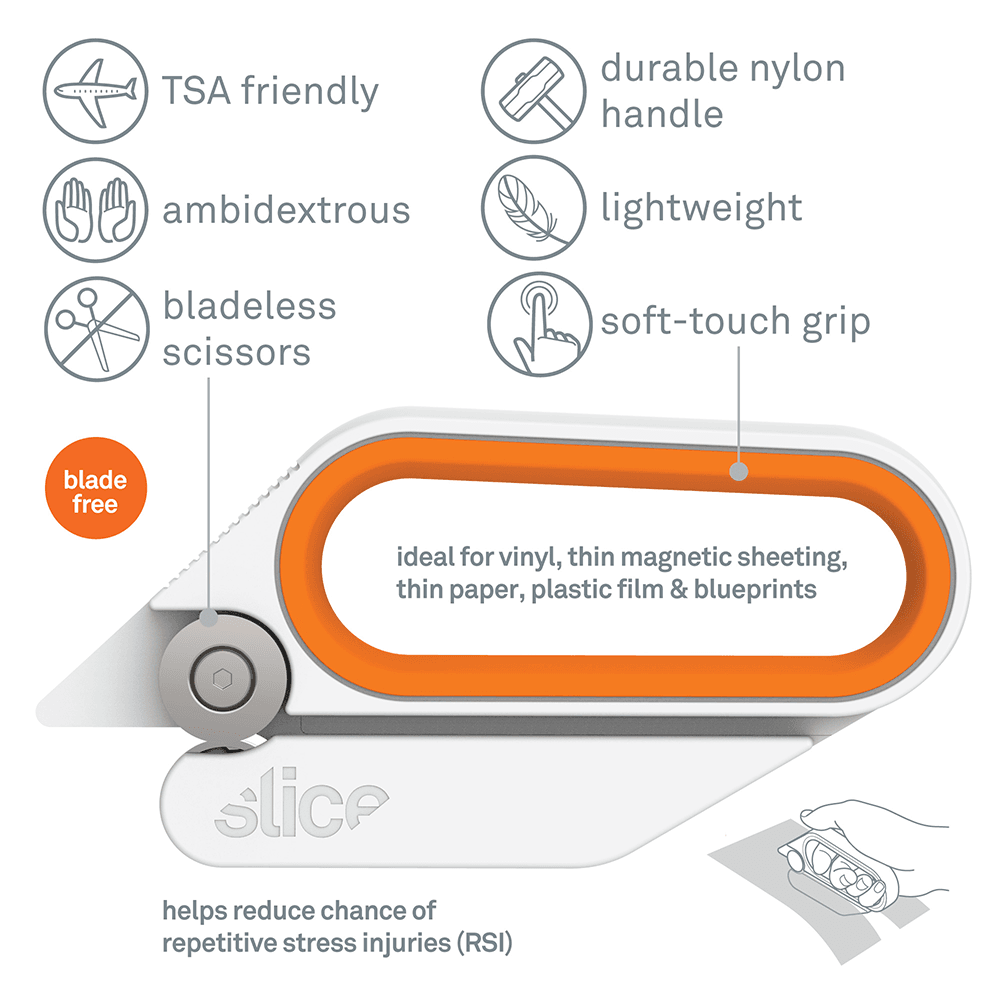 Slice Rotary Scissor Nylon Handle Blade Free - Ascmtools