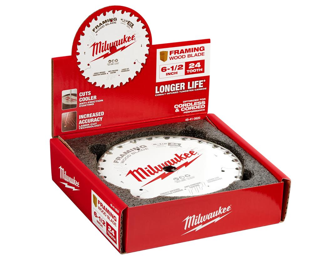 Milwaukee 6-1/2 in. 24T Framing Circular Saw Blade - Ascmtools
