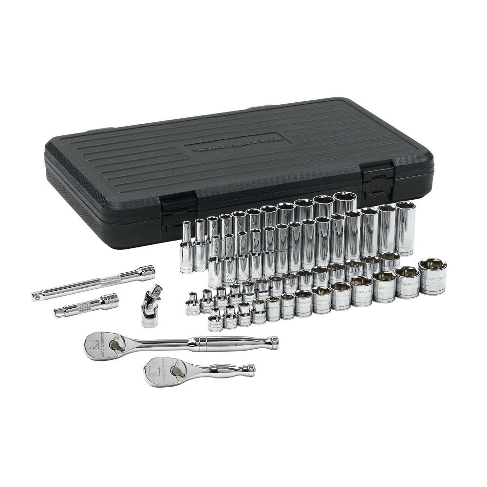GEARWRENCH Mechanics Tool Set 57 pc. 3/8 In. Drive 6 Point SAE/Metric Standard/Deep - Ascmtools