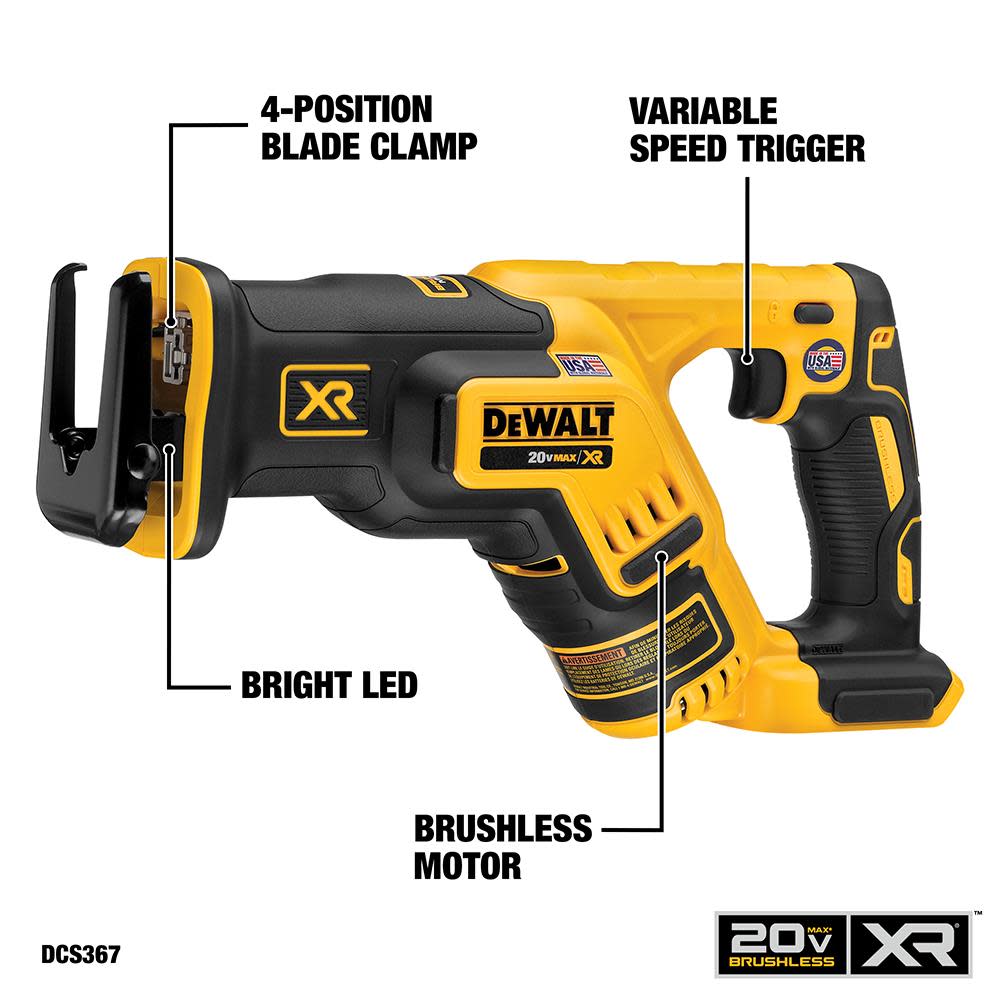 DEWALT 20V MAX XR Hammer Drill & Reciprocating Saw Combo Kit - Ascmtools