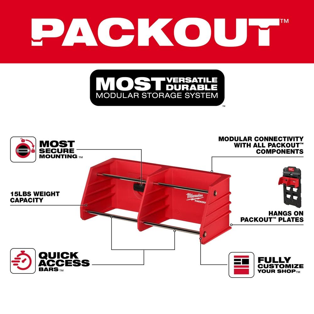 Milwaukee PACKOUT Tool Rack - Ascmtools