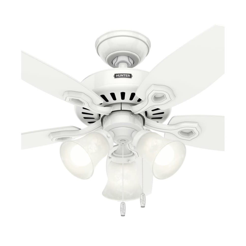Hunter Fan Builder Ceiling Fan 42″ LED Indoor Snow White - Ascmtools