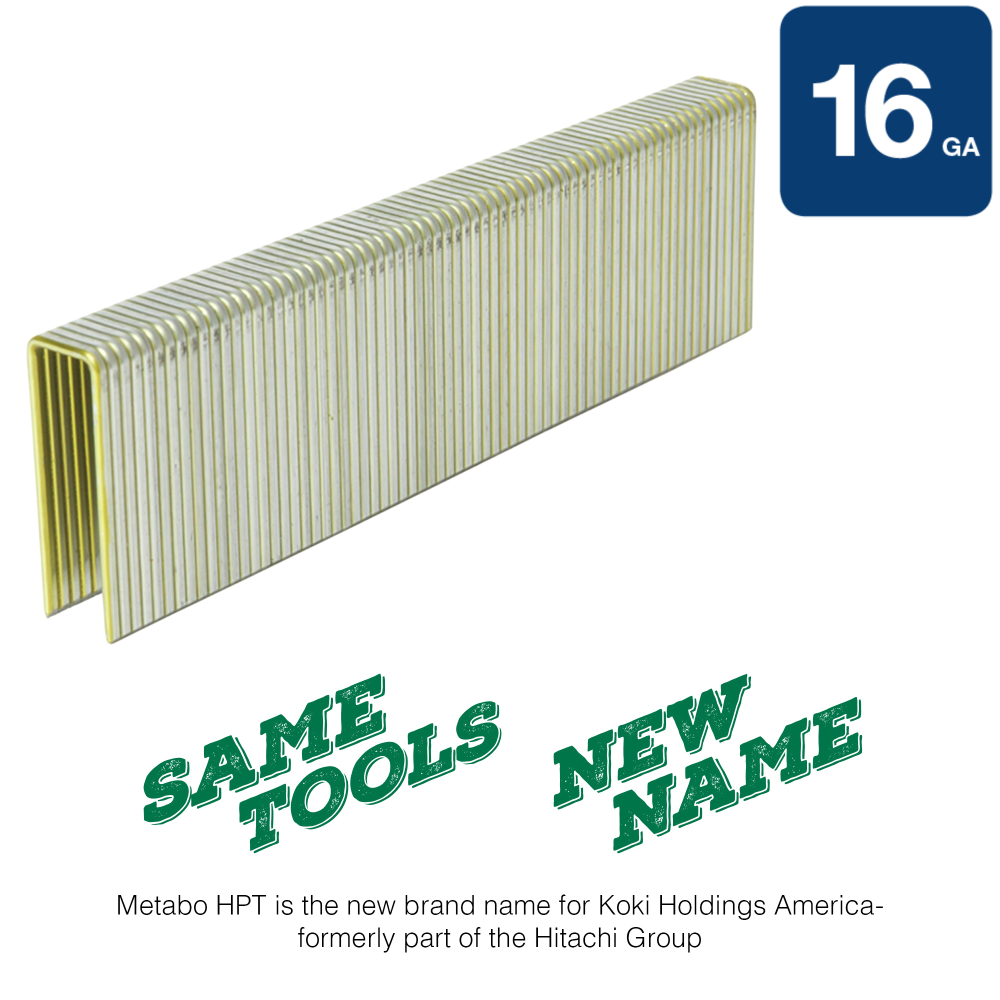 Metabo HPT Standard Crown Staples 7/16″ x 1″ 16 Gauge Galvanized - Ascmtools