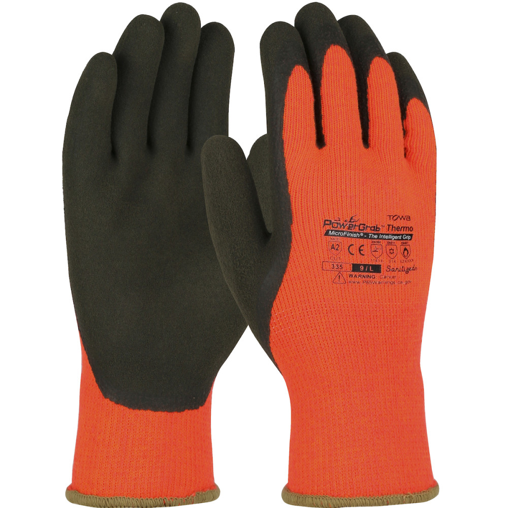 Protective Industrial Products Gloves Hi-Vis Orange PowerGrab Thermo Acrylic Terry 2X - Ascmtools
