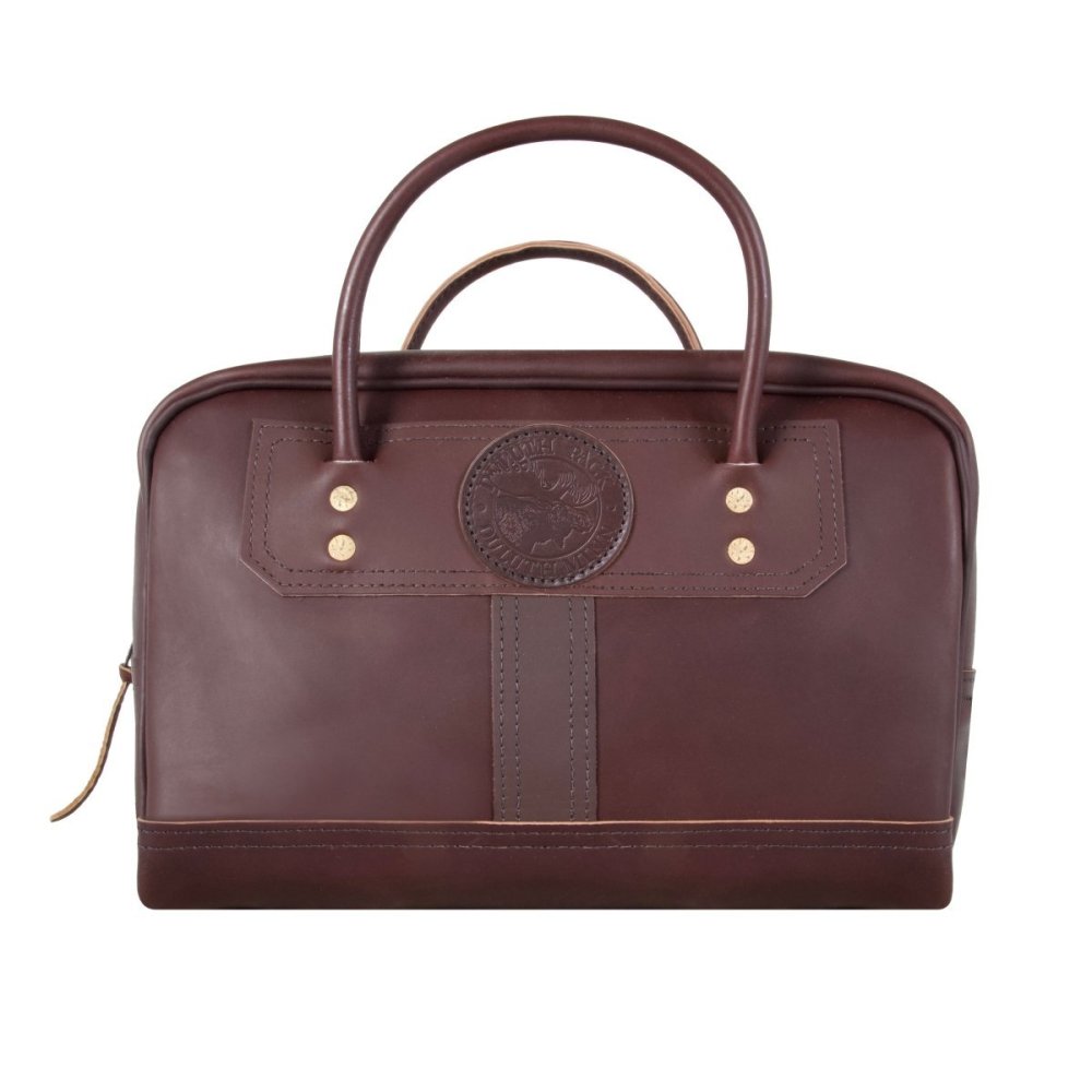 Duluth Pack 18 Liter Capacity Brown Smooth Leather Doctor’s Weekend Bag - Ascmtools