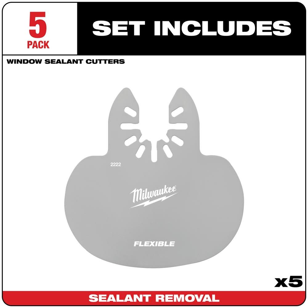 Milwaukee OPEN-LOK MUSHROOM SEALANT SCRAPER BLADE 5PK - Ascmtools
