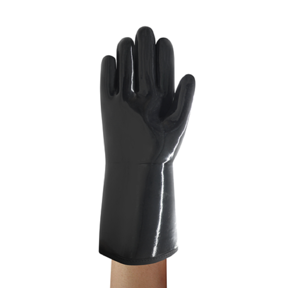 Ansell Protective Products AlphaTec X-Large Black Gauntlet Chemical Resistant Gloves - Ascmtools