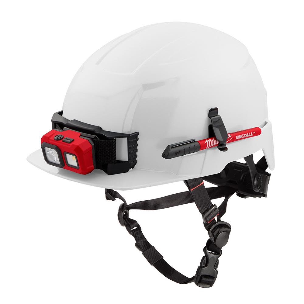 Milwaukee White Front Brim Helmet with BOLT Class E - Ascmtools