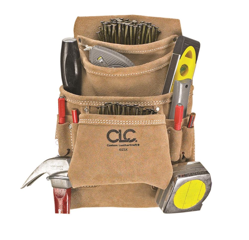 CLC 10 Pocket Carpenter’s Nail & Tool Bag - Ascmtools