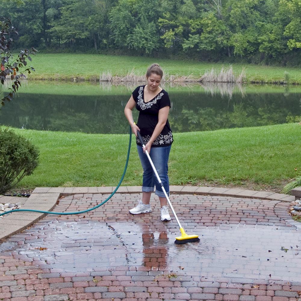 Mr Longarm Telewash Deck Scrub Brush and Flow-Thru Pole - Ascmtools