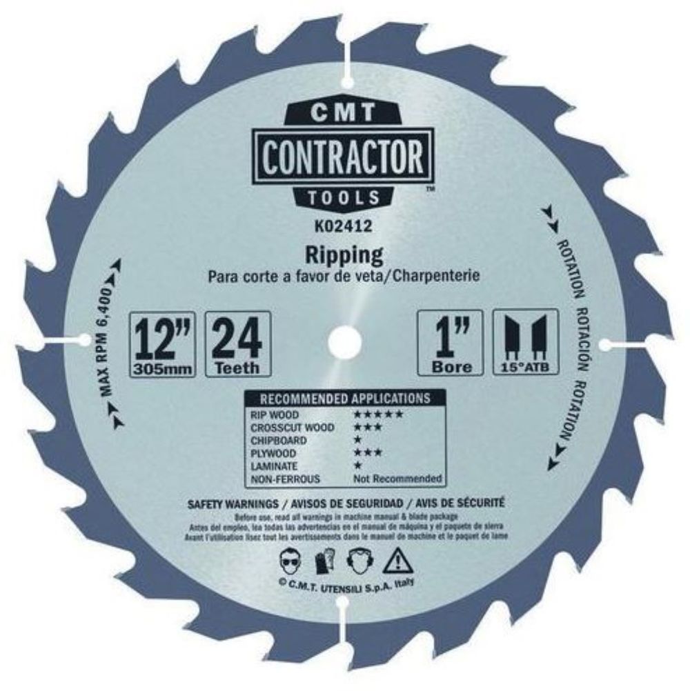 CMT 12″ 24 Tooth Ripping Saw Blade - Ascmtools