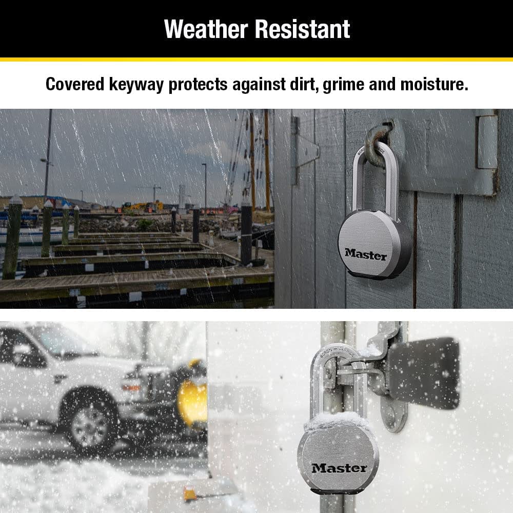 Master Lock Padlock 2 1/2″ Steel Keyed Alike Dual Ball Bearing - Ascmtools