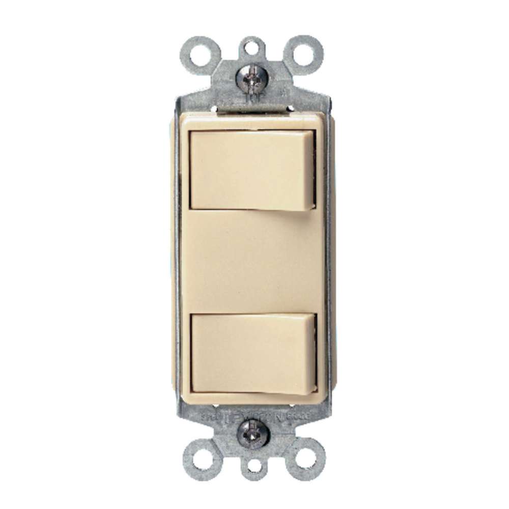 Leviton Decora Rocker Switch 120V Ivory 1 Pole Duplex Combination - Ascmtools