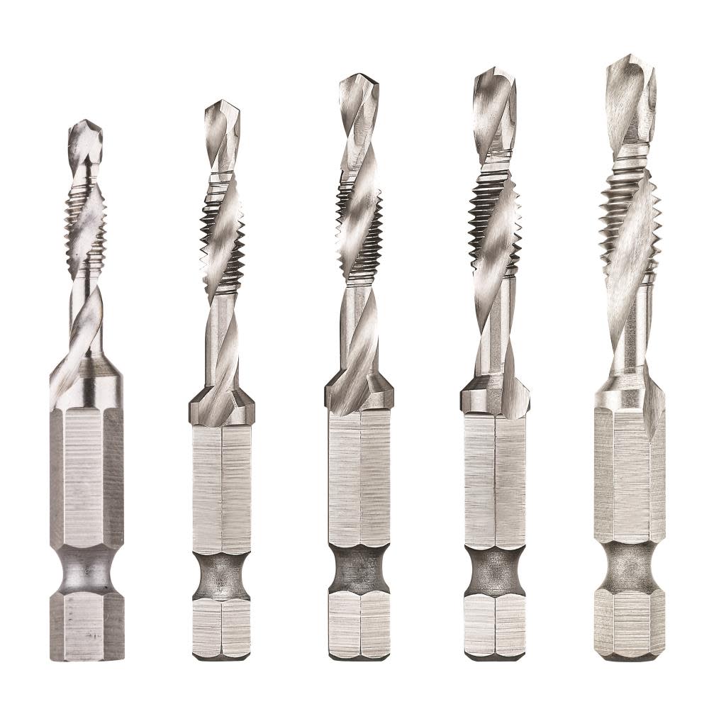 DEWALT 5Pc Drill Tap Set 1/4-In Capacity - Ascmtools