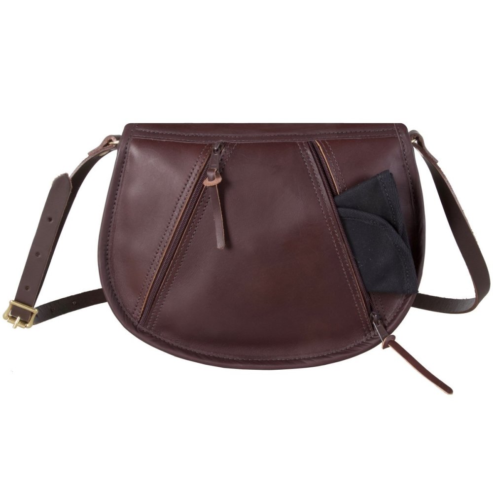 Duluth Pack 3 Liter Capacity Brown Leather Conceal & Carry Shell Purse - Ascmtools
