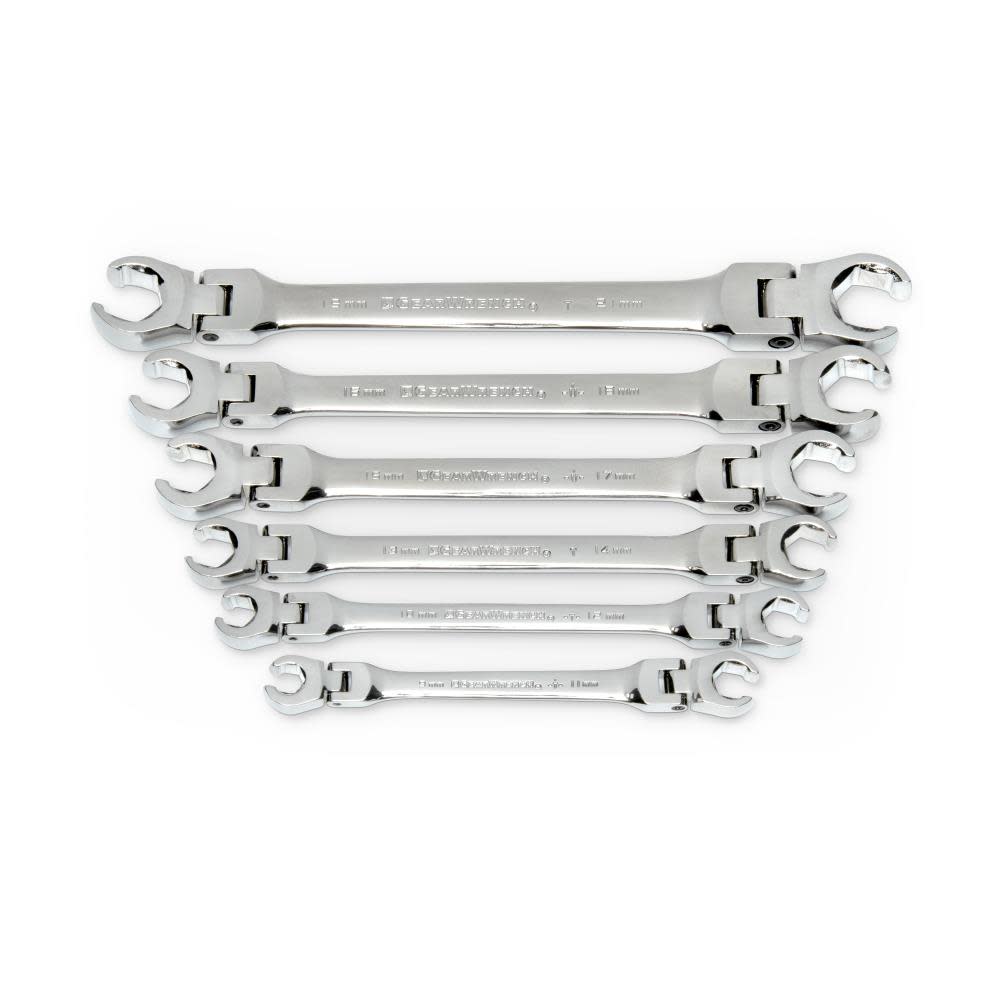 GEARWRENCH Flare Nut Wrench Set 6 Pc. Metric Flex - Ascmtools