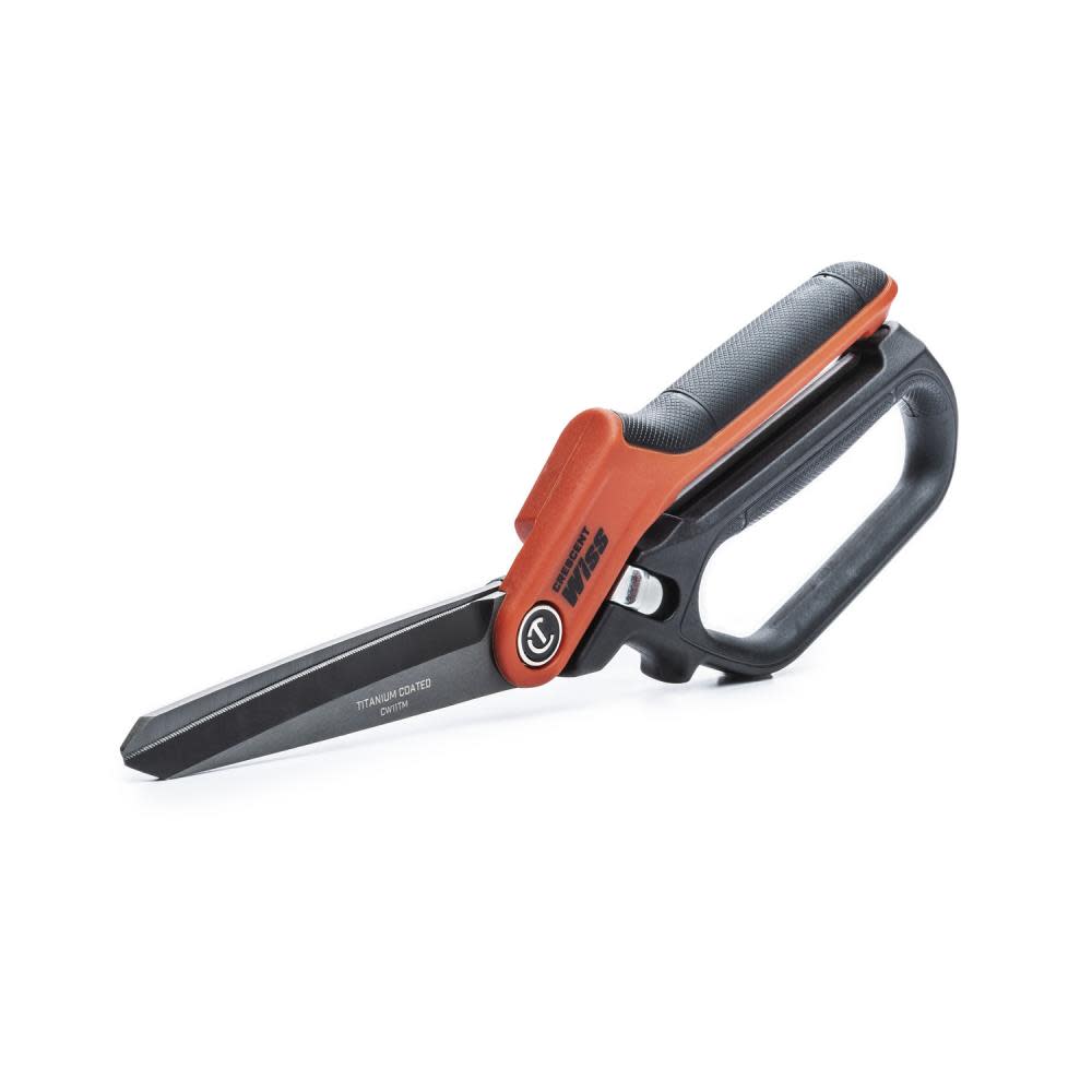 Crescent Wiss 11″ Tradesman Shears Single Ring Heavy Duty Titanium Coated - Ascmtools