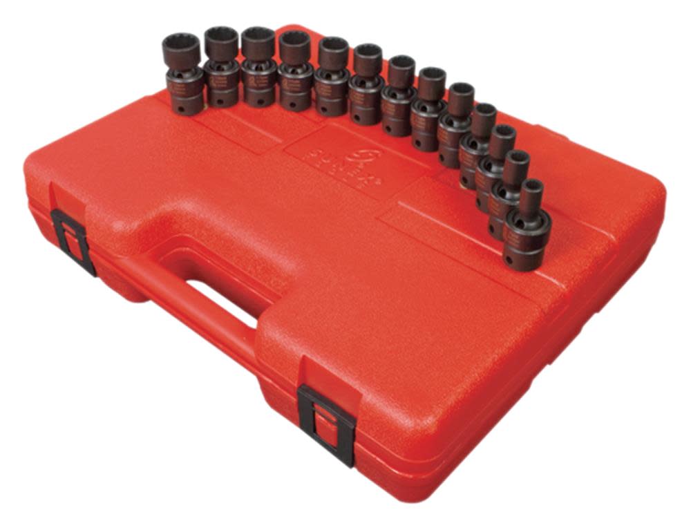 Sunex 3/8 In. Drive 12 Pt Metric Universal Impact Socket Set 13 pc. - Ascmtools