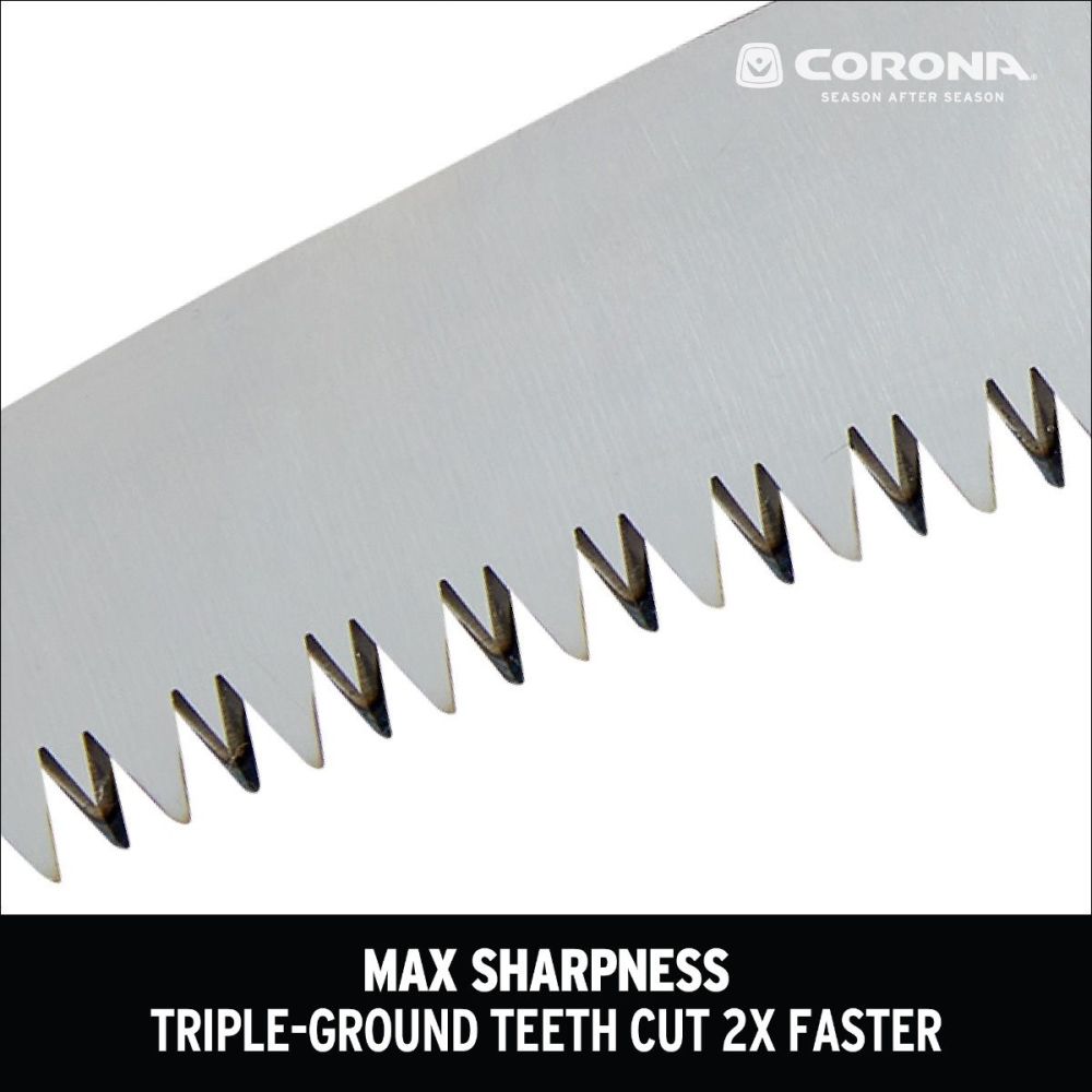 Corona Pruning Saw 7″ RazorTOOTH Carbon Steel Curved Folding - Ascmtools