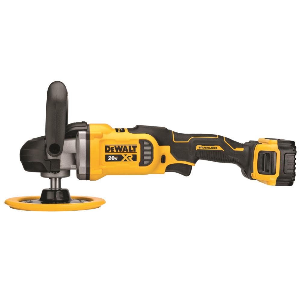 DEWALT 20V MAX* XR 7 in (180mm) Cordless Variable Speed Rotary Polisher Kit - Ascmtools
