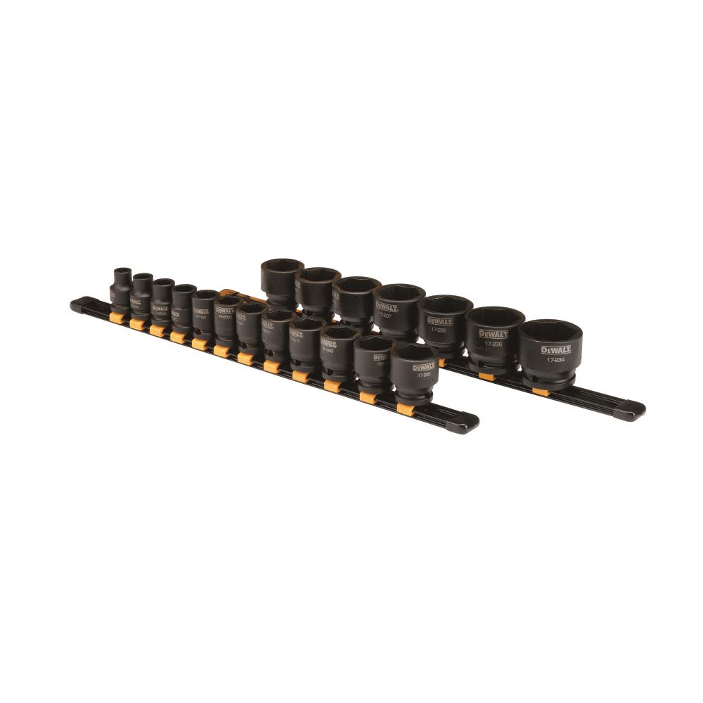 DEWALT 19 Piece 1/2 in Drive Impact Socket Set 6 PT - Ascmtools