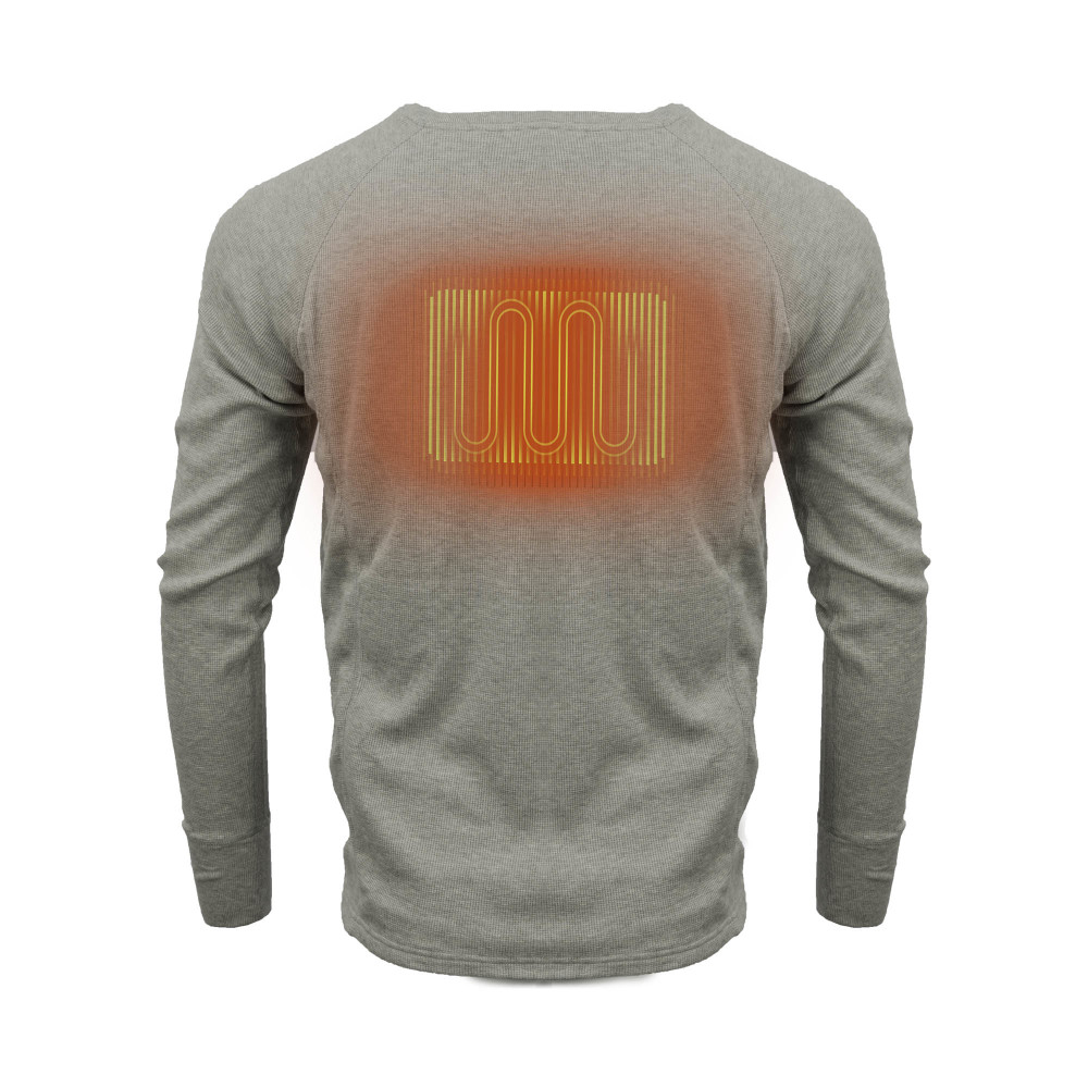 Mobile Warming Thermick Baselayer Shirt Mens 7.4V Gray 3X - Ascmtools