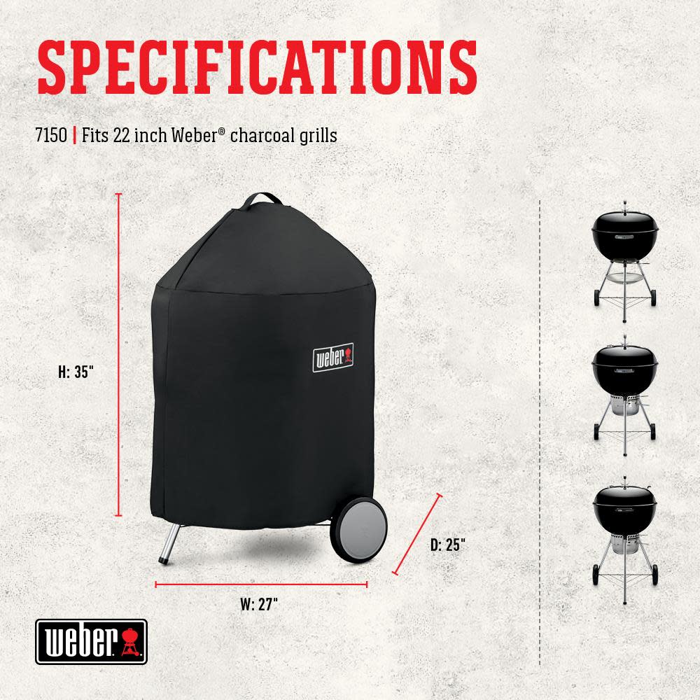 Weber Premium 22 inch Charcoal Grill Cover - Ascmtools