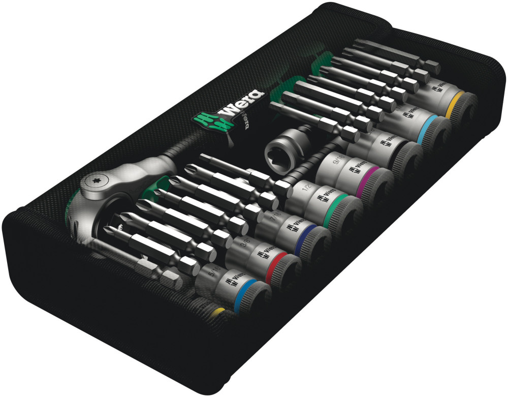 Wera Tools 29pc 3/8″ Drive 8100 SB 9 Zyklop Speed Ratchet Set - Ascmtools