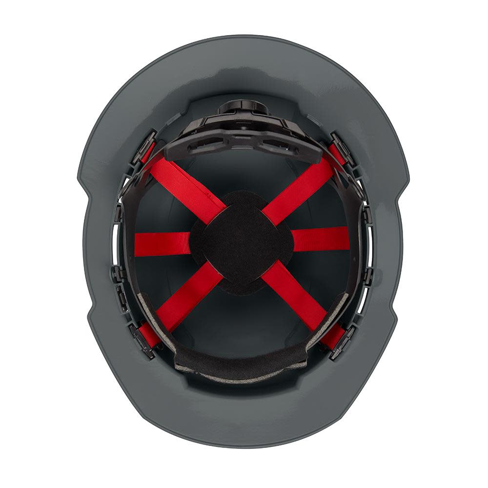 Milwaukee Gray Full Brim Vented Hard Hat with 6pt Ratcheting Suspension Type 1 Class C - Ascmtools