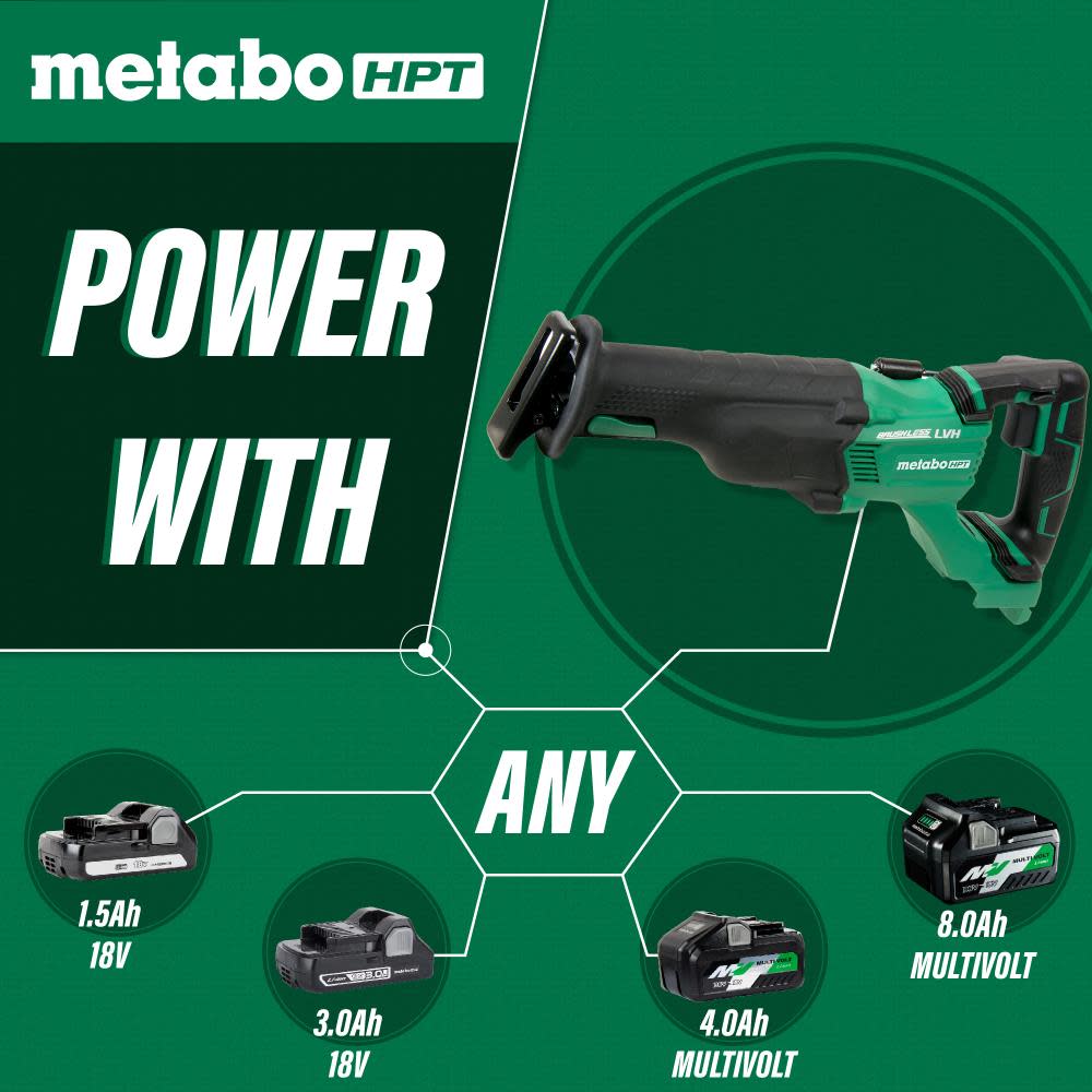 Metabo HPT 18V Brushless Li-Ion Reciprocating Saw (Bare Tool) - Ascmtools