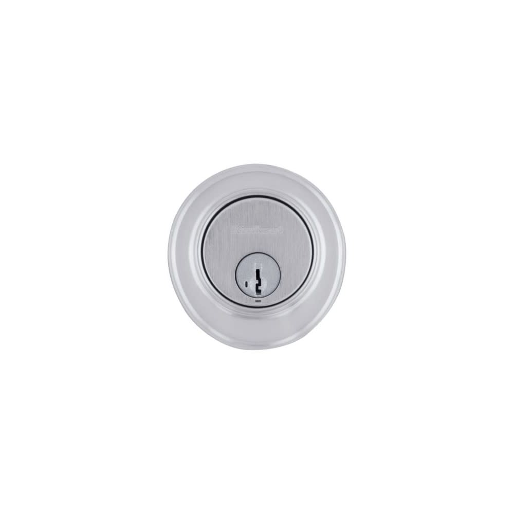 Kwikset SmartKey Door Deadbolt Satin Chrome Double Cylinder Round - Ascmtools