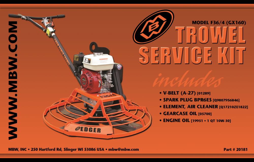 MBW 36 In. Power Trowel Service Kit - Ascmtools