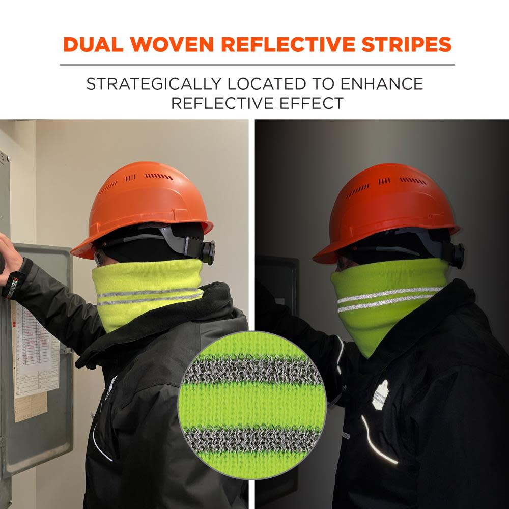 Ergodyne N-Ferno 6961 Lime Reflective Winter Neck Gaiter - Ascmtools