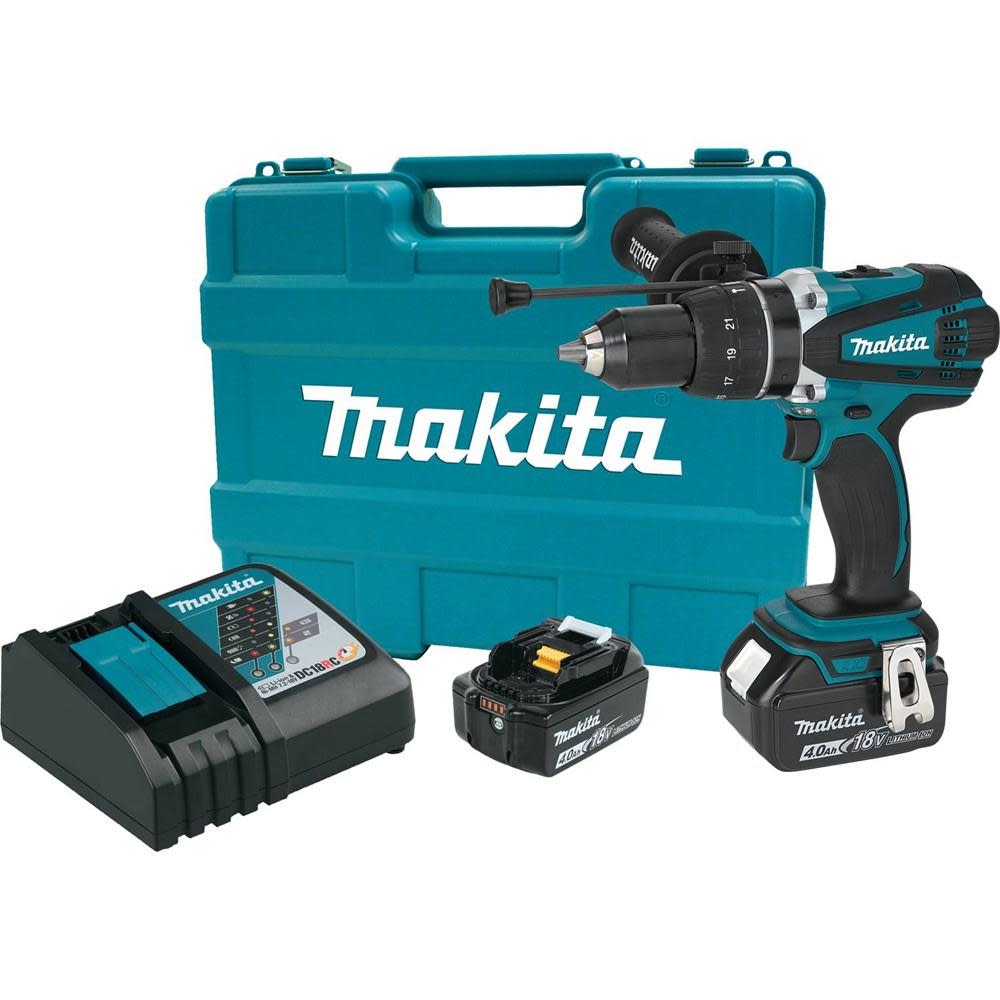 Makita LXT 18 Volt Lithium-Ion Cordless 1/2 in. Hammer Driver-Drill Kit - Ascmtools